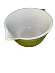 Vintage Paderno Batter Bowl Ribbed Lime Green Mixing. Fixed Price $40.00.