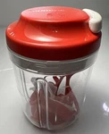 Tupperware Turbo Chef Herb Smart Chopper 730ML / 24.6 Oz (red). Fixed Price $24.99.