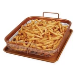 Copper Crisper Tray Basket Set - Oven Fryer For Crispy Food, No Added Oil. Fixed Price $66.75.