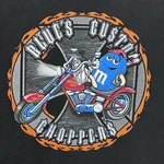 Vtg M&m's Mars Candy Brand Blue's Custom Choppers T-shirt Men's Size Xl 23X29.5. Fixed Price $18.79.