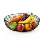 Metal Fruit Basket - Round Wire Bowl For Kitchen Countertop Sto... Fast Usa Ship. Fixed Price $27.37.