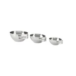 All-clad Stainless Steel 3 Piece Mini Measuring Bowls Cup 1/2 1/4 Nib. Fixed Price $50.00.