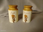 Vintage 1978 Holly Hobbie Country Living Salt And Pepper Shakers Set Cute. Fixed Price $14.99.