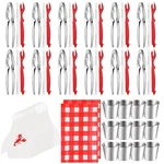 62 Pcs Seafood Tools Set Nut Crab Crackers, Forks/picks, Lob.... Fixed Price $60.13.