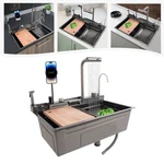 Stylish Stainless Steel Kitchen Sink With 360 Faucet And Waterfall Outlet. Fixed Price $275.50.