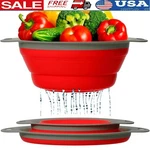 Collapsible Silicone Colander Strainer Pasta Fruits Vegetables Kitchen Tool New. Fixed Price $13.64.