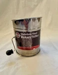 Norpro Stainless Steel 3-CUP Flour Sifter With Rotary Hand Crank Model 136. Fixed Price $8.99.
