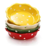 Avla 4 Pack Ceramic Mini Pie Pans, 6 Inch Small Baking 10 Oz, Assorted Colors. Fixed Price $41.58.