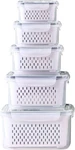 Ronanemon Large Fridge Food Storage Container Set With Lids Clear White. Fixed Price $52.07.