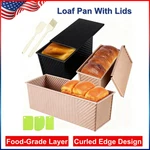 3PACK Set Pullman Loaf Pan W/ Lids 2.2LB & 1LB 0.8LB Dough Capacity Non-stick. Fixed Price $43.33.