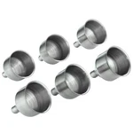 6 Pcs Stainless Steel Funnels, Set Of Easy Use For Flasks Big. Fixed Price $11.77.