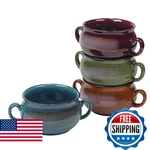 Stoneware 24OZ Reactive Glaze Crocks Set Of 4: Perfect For Soups, Stews, An. Fixed Price $46.12.