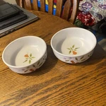 (2) Noritake Progression China Cereal Bowls Berries Such White Fruit & Vines. Fixed Price $15.00.