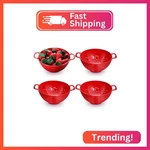 Baderke 4 Pack Mini Colander For Kitchen Plastic Berry Strainer With Double Hand. Fixed Price $22.43.