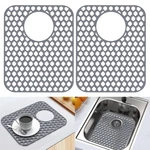 Behok 2 Pack Silicone Sink 13.58 X 11.6 0.6 Inches, Gray. Fixed Price $24.64.