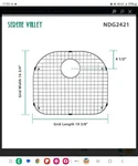 Serene Valley Sink Bottom Grid 19 3/8 16 3/4. Fixed Price $20.13.