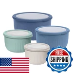 Oggi 4-PC Prep, Store, Serve Bowl Set W/lids Dishwasher, Microwave Safe. Fixed Price $34.85.