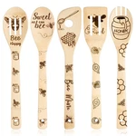Eartim Bee Wooden Spoons Spatula Set - 5PCS Themed Cooking Utensil Natura.... Fixed Price $18.08.