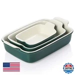 Sweejar Baking Pans Set, Ceramic 9X13 Dish With Handle, Rectangular Casse. Fixed Price $98.66.