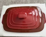 Lareina Stoneware Casserole Dish With Lid, Covered Rectangular 13X9. Fixed Price $55.00.