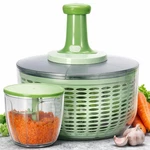Brieftons Salad 6.3-QT Spinner, 0.95-QT Chopper Mixer, Clear Green. Fixed Price $42.46.