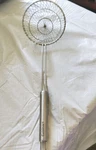 Cuisinart Stainless Steel Spider Skimmer 15" Hanging Fry Basket Cook Euc. Fixed Price $17.00.