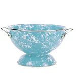 Golden Rabbit Enamelware - 3QT Colander (sea Glass Swirl). Fixed Price $62.03.