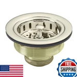 Westbrass D214-05 3-1/2" Post Style Large Kitchen Sink Basket Strainer, Polished. Fixed Price $116.23.