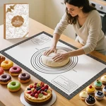 Silicone Pastry Mat For Dough Rolling, Baking, Pizza, Macarons, Pie Crust. Fixed Price $24.78.