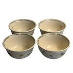 Vtg Pfaltzgraff Naturewood Set Of 4 Everything Bowls Cream Green Garden Tools. Fixed Price $23.73.
