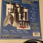 Eastman Outdoors 36QT Stainless Steel Stockpot Kit With Lid And Basket. Fixed Price $50.00.
