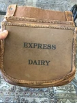 Vintage Original Antique Express Dairy Leather Milk Bag London England. Fixed Price $69.99.