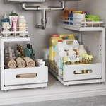 Biboraya Under Sink Organizer Upgrade To PACK-14.5"DX12.8"-16.9"H, White. Fixed Price $71.23.