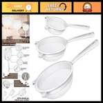 3 Pcs Nylon Mesh Strainer Set - Fine Colander & Sifter For Baking, Tea, Juice,. Fixed Price $29.99.