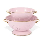 Metal Colander Set Of 2, Strainer Basket With Handles 3.5 & Qt Powder Coate.... Fixed Price $60.04.