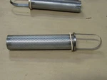 No Name S/s Stainless Mesh Strainer Basket 7A1032 1/8" Perf 10"L 14"OAL 2-1/4"OD. Fixed Price $90.00.