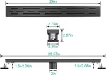 Baronage Shower Drain Strainers 24-INCH Linear 304 Stainless Steel Brickwork. Fixed Price $24.75.
