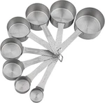 Measuring Cups, Piece Dry Set, 18/8 Stainl Steel. Fixed Price $34.57.