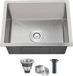 Rovogo 23 X 18 In. Undermount Single Bowl Kitchen Sink, 304 Stainless Steel Hand. Fixed Price $96.99.