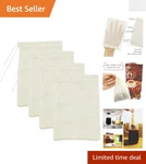 Eco-friendly Fine Mesh Straining Bags For Beverages 4 Pack X-small. Fixed Price $9.48.