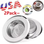 2PCS 4.5" Kitchen Bathroom Sink Strainer Stainless Steel Filter Drain. Fixed Price $5.49.