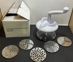 Manual Food Processor Chopper 5 Blades SKU#00632B Unbranded Open Box New. Fixed Price $11.99.