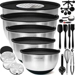 Priority Chef Stainless Steel Mixing With Lids Set, Metal Nesting Bowls.... Fixed Price $109.76.