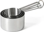 Martha Stewart Richburn 4-PIECE Stainless Measuring Cups (set Of 4), Silver. Fixed Price $18.96.