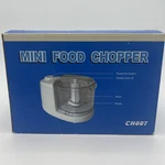Electric 120V Mini Food Chopper CH007 1.5 Cup 70W Dishwasher Safe White Small. Fixed Price $11.90.