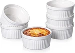 Delling Ramekins 12 Oz Oven Safe, Creme Brulee Set, 6 Pack Porcelain Souffle Dis. Fixed Price $38.19.