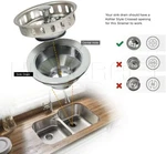 Kitchen Sink Basket Strainer Standard Drain Replacement 3-1/2 Inc Stainles Steel. Fixed Price $8.99.