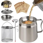2L Oil Filter Pot Bacon Grease Saver With Strainer, 68OZ Steel Pour Fryer Large. Fixed Price $42.97.