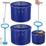 2 Pcs Pool Skimmer Basket With 1 Handle Hook Kit Compati.... Fixed Price $46.50.