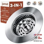 3-IN-1 Stainless Steel Kitchen Sink Drain Strainer, Gadget Silver. Fixed Price $24.92.